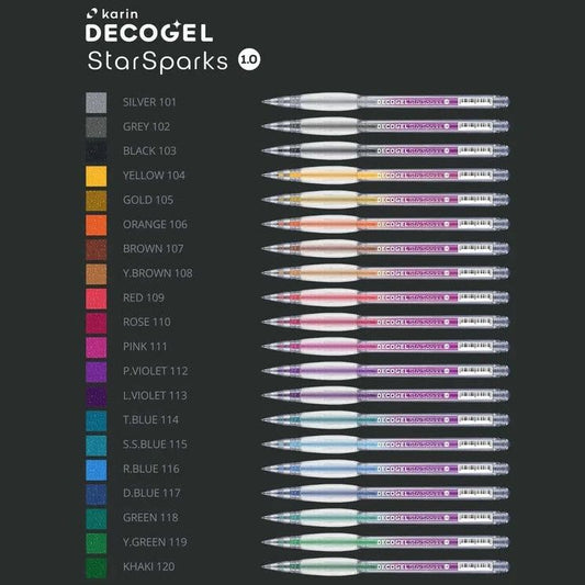 Karin Deco Gel 1.0 Star Sparks 20 Color Set - Honey Bee Stamps