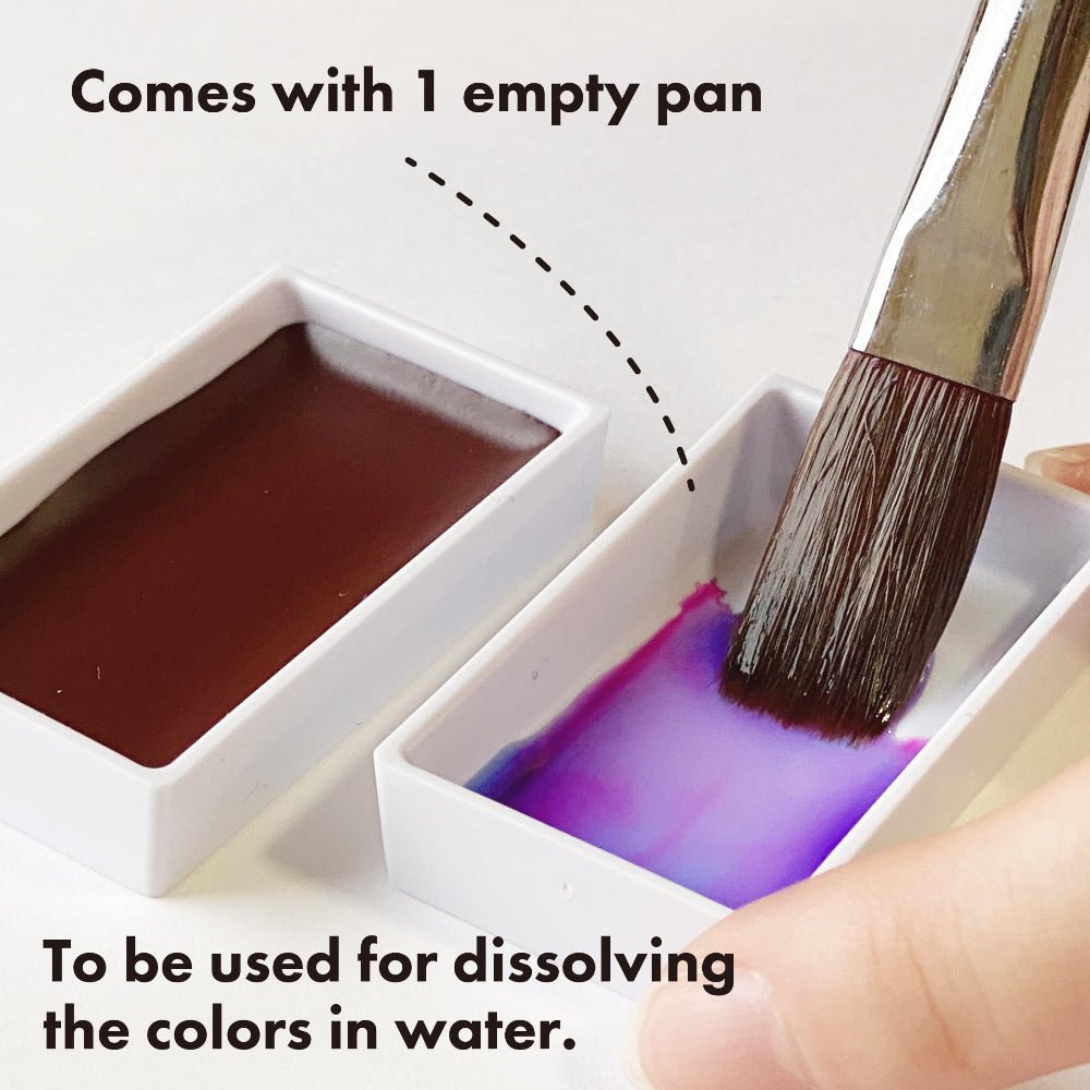 Kuretake Gansai Tambi Watercolor 5 pc Paint Pan Set - Granulating Colors - Honey Bee Stamps