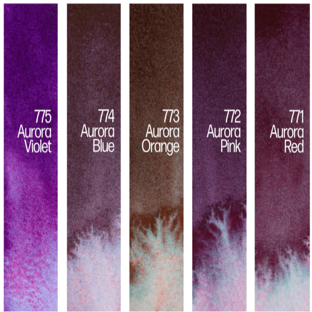 Kuretake Gansai Tambi Watercolor 5 pc Paint Pan Set - Granulating Colors - Honey Bee Stamps