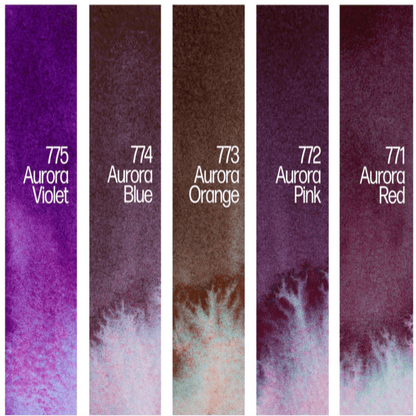 Kuretake Gansai Tambi Watercolor 5 pc Paint Pan Set - Granulating Colors - Honey Bee Stamps