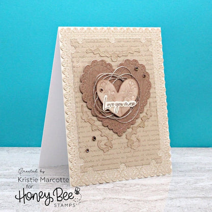 Lace Heart Layering Frames - Honey Cuts - Stand - Alone Dies - Honey Bee Stamps