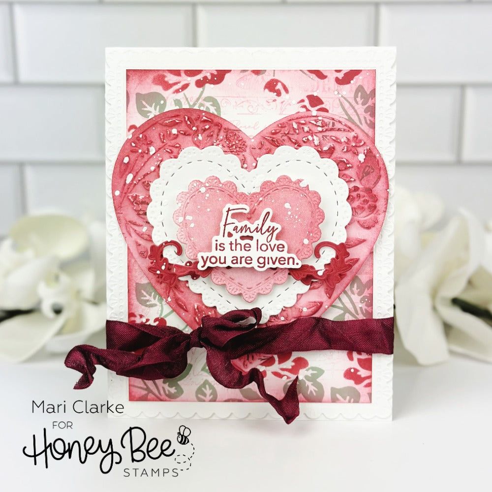 Lace Heart Layering Frames - Honey Cuts - Stand - Alone Dies - Honey Bee Stamps