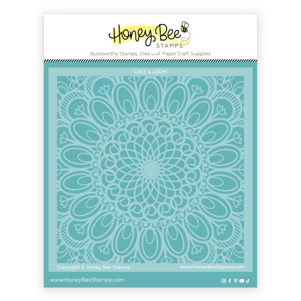 Lace & Loom - 6"x6" Background Stencil - Honey Bee Stamps