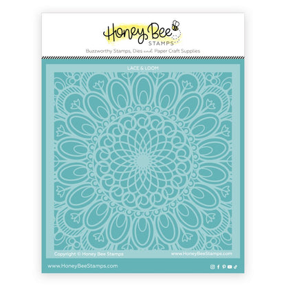 Lace & Loom - 6"x6" Background Stencil - Honey Bee Stamps