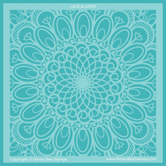 Lace & Loom - 6"x6" Background Stencil - Honey Bee Stamps