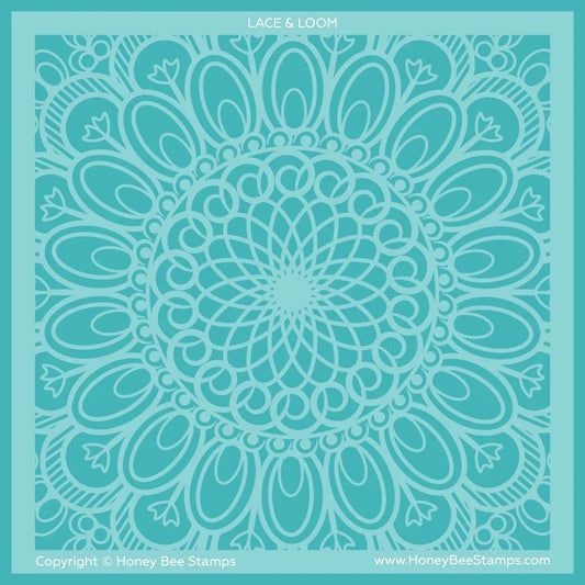 Lace & Loom - 6"x6" Background Stencil - Honey Bee Stamps