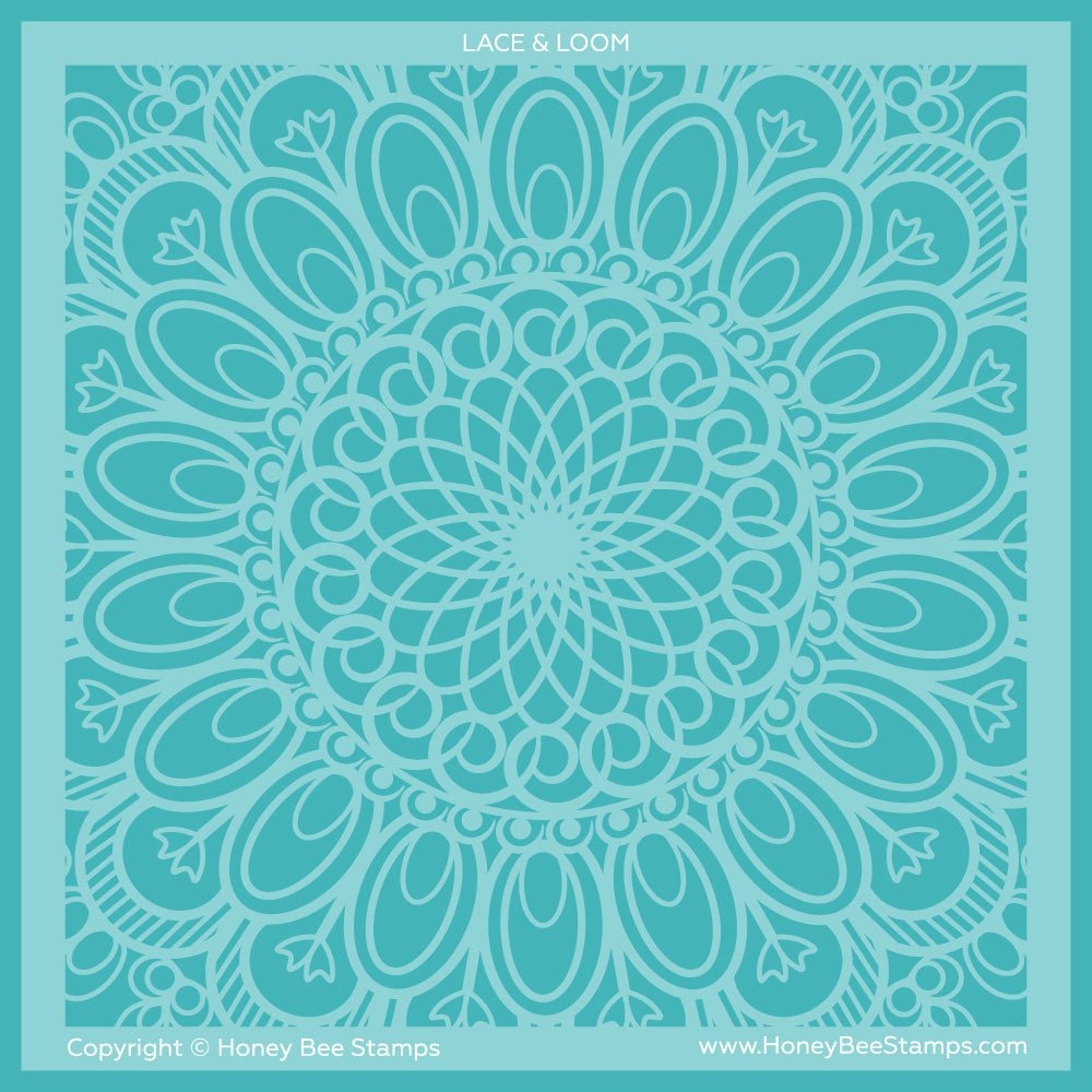 Lace & Loom - 6"x6" Background Stencil - Honey Bee Stamps