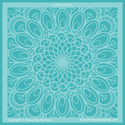 Lace & Loom - 6"x6" Background Stencil - Honey Bee Stamps