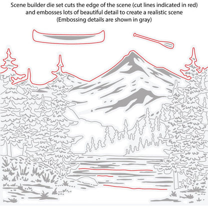Lakeside Scene Builder - Honey Cuts - Stand - Alone Dies - Honey Bee Stamps