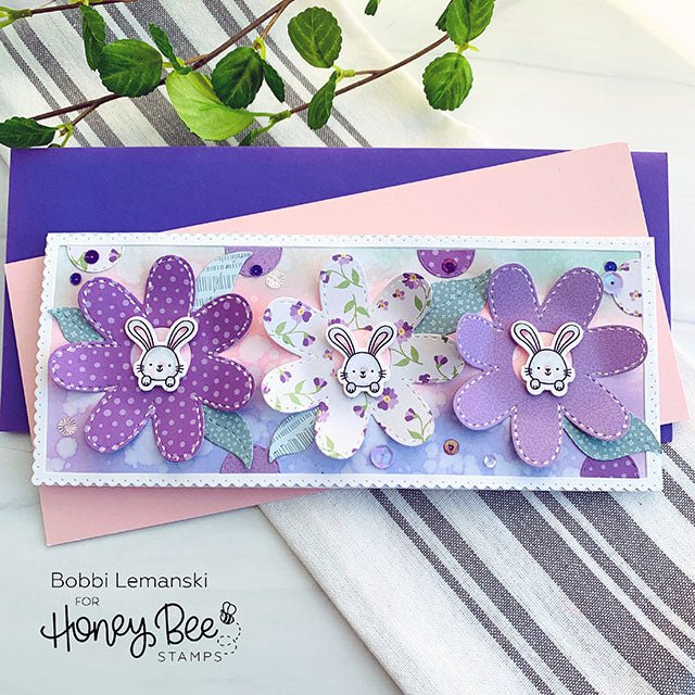 Large Stitched Flowers - Honey Cuts - Stand - Alone Dies - Honey Bee Stamps