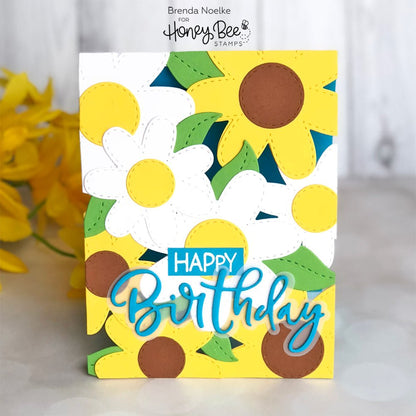 Large Stitched Flowers - Honey Cuts - Stand - Alone Dies - Honey Bee Stamps