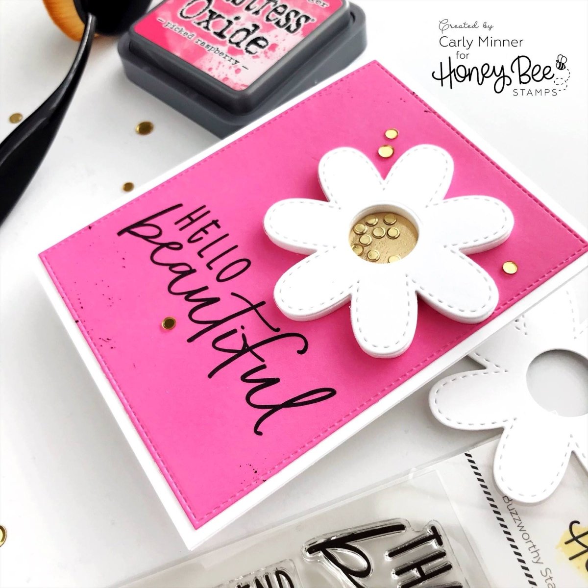 Large Stitched Flowers - Honey Cuts - Stand - Alone Dies - Honey Bee Stamps