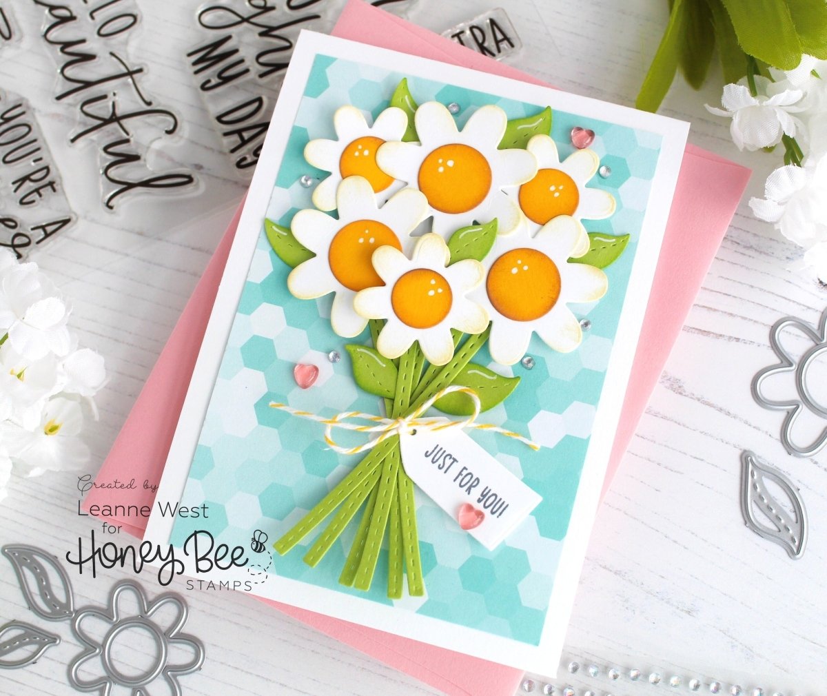 Large Stitched Flowers - Honey Cuts - Stand - Alone Dies - Honey Bee Stamps