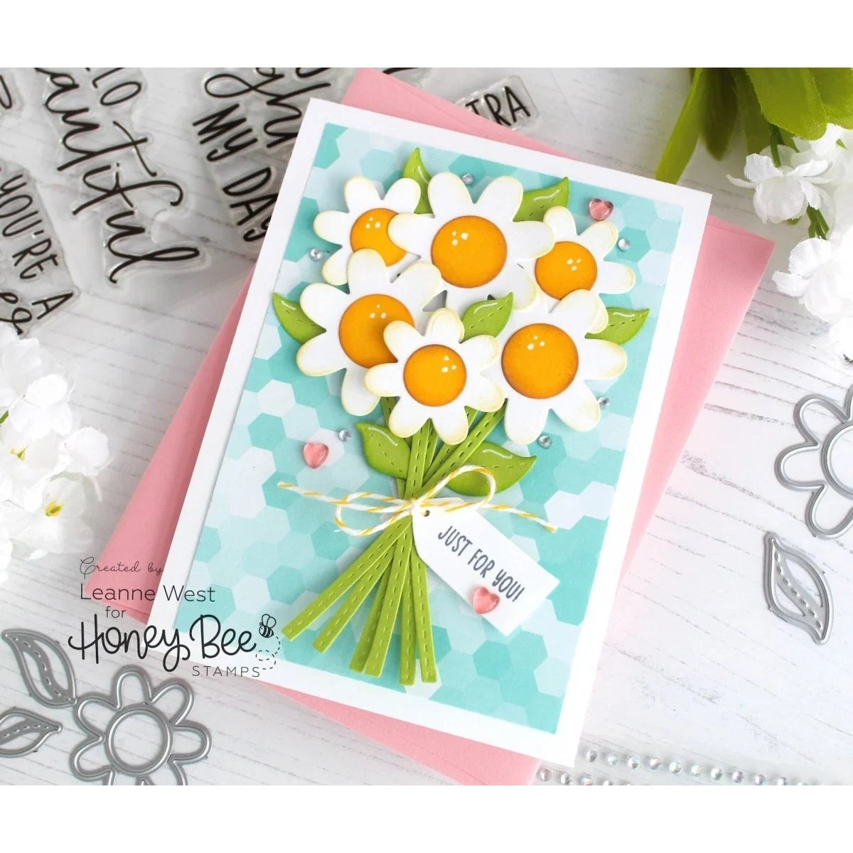 Large Stitched Flowers - Honey Cuts - Stand - Alone Dies - Honey Bee Stamps