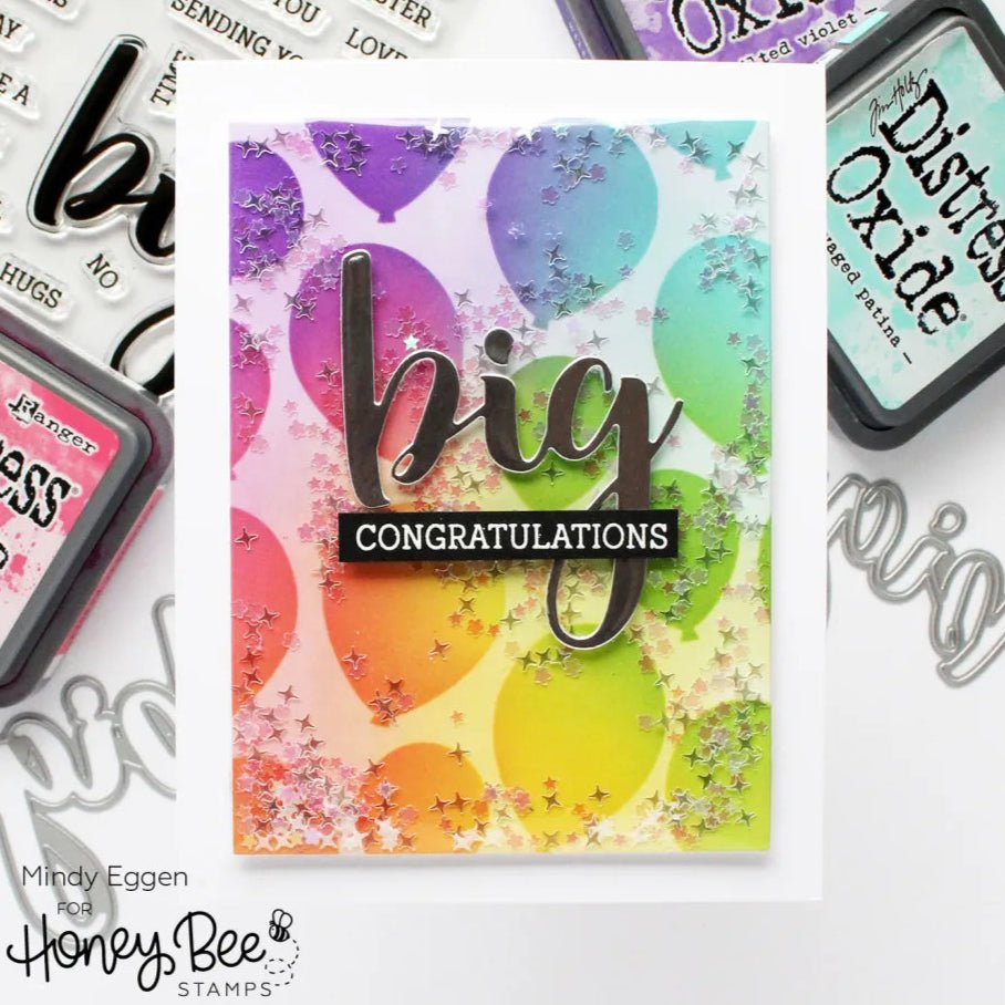 Layering Balloons - Set of 2 - 6"x6" Stencils - Honey Bee Stamps