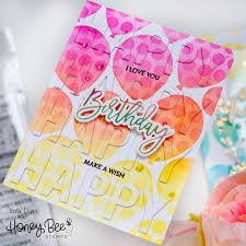 Layering Balloons - Set of 2 - 6"x6" Stencils - Honey Bee Stamps