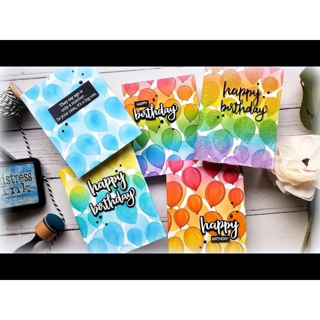 Layering Balloons - Set of 2 - 6"x6" Stencils - Honey Bee Stamps