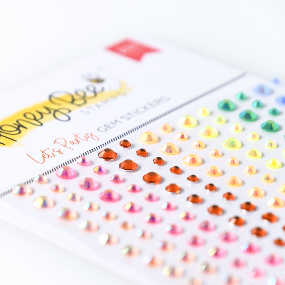 Let's Party Gem Stickers - 210 Count - Honey Bee Stamps