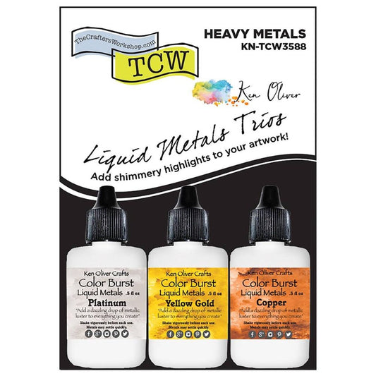 Liquid Metals Trios Watercolors By Ken Oliver TCW - Honey Bee Stamps