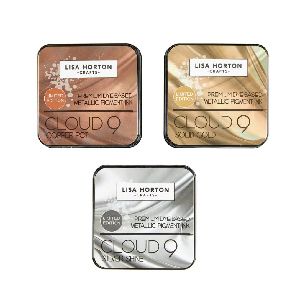 Lisa Horton Crafts Set of 3 LTD Edition Metallic Ink Pads - Silver, Gold and Copper - Honey Bee Stamps