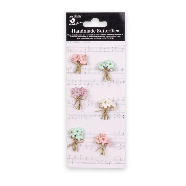 Little Birdie Paper Bouquet - Fairy Garden 6/Pkg - Honey Bee Stamps