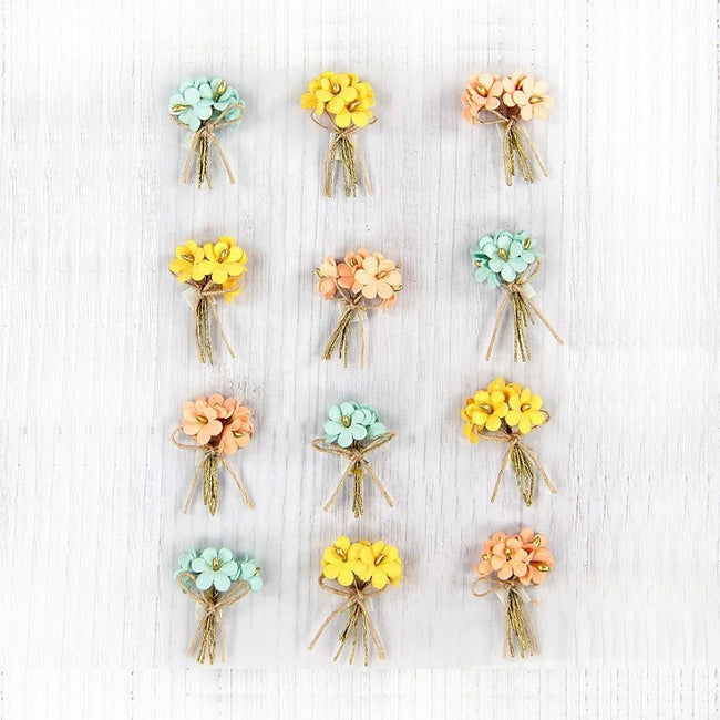 Little Birdie Paper Bouquet - Pastel Palette 12/Pkg - Honey Bee Stamps