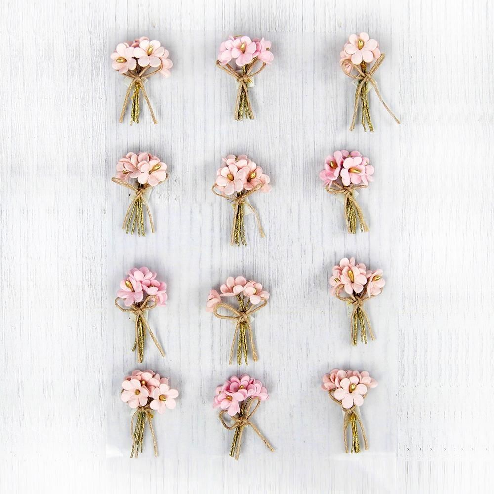 Little Birdie Paper Bouquet - Pearl Pink 12/Pkg - Honey Bee Stamps