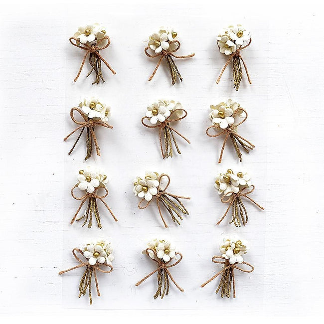 Little Birdie Paper Bouquet - Shabby Chic 12/Pkg - Honey Bee Stamps