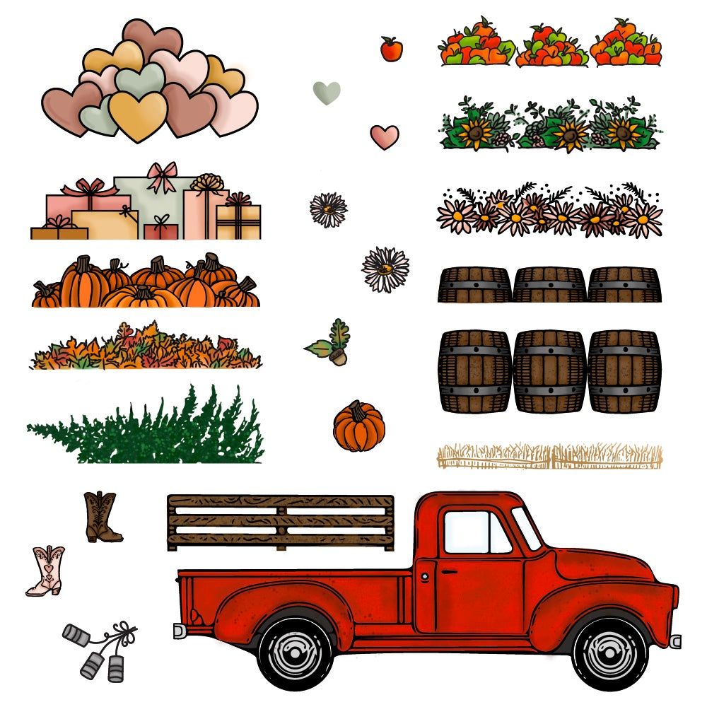 Little Pickup - 4x6 Photopolymer Stamp Set - Honey Bee Stamps