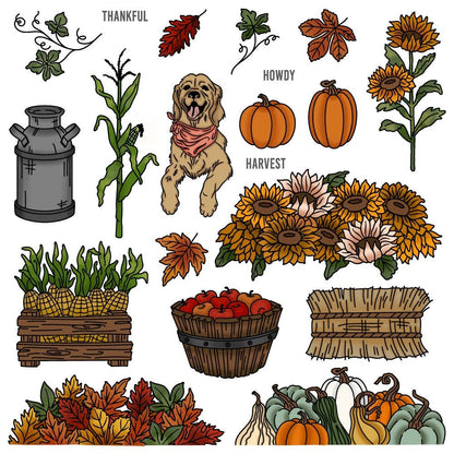Loads Of Fall - 6x8 Photopolymer Stamp Set - Honey Bee Stamps