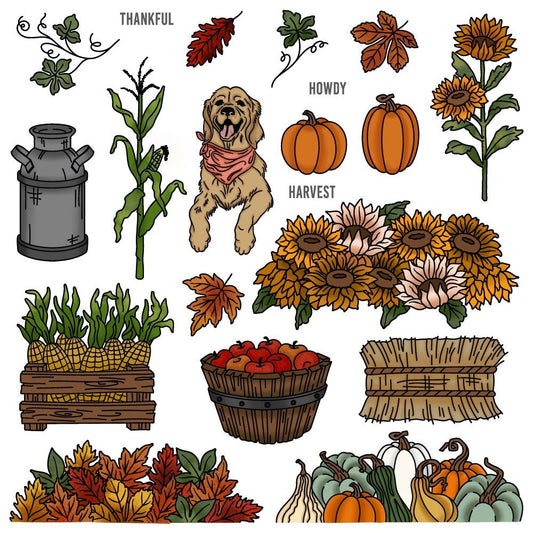 Loads Of Fall - 6x8 Photopolymer Stamp Set - Honey Bee Stamps
