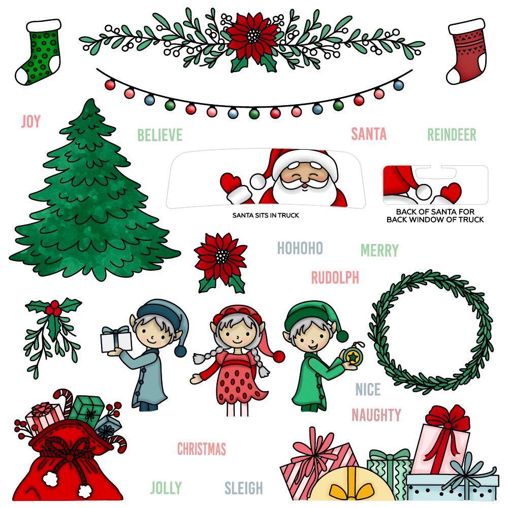 Loads Of Holiday Cheer - 6x8 Photopolymer Stamp Set - Honey Bee Stamps