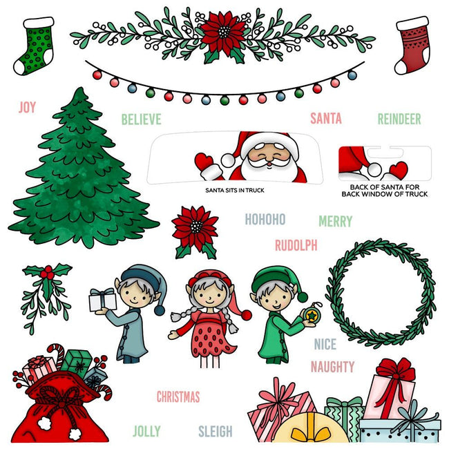 Loads Of Holiday Cheer - 6x8 Stamp Set - Honey Bee Stamps