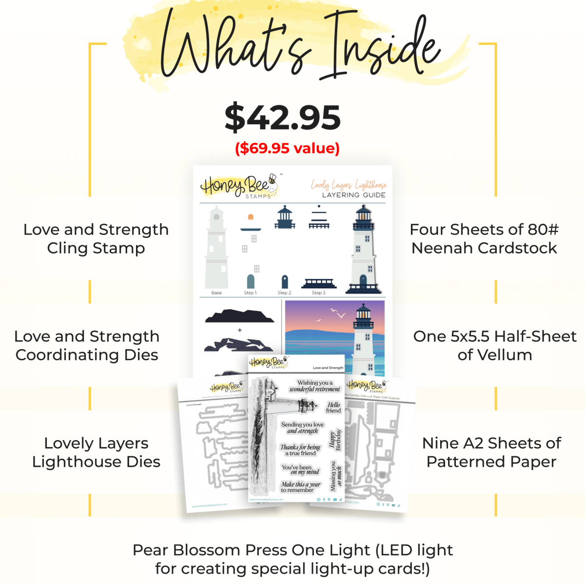 Love And Strength Card Kit - Exclusive and Limited Edition! - Honey Bee Stamps