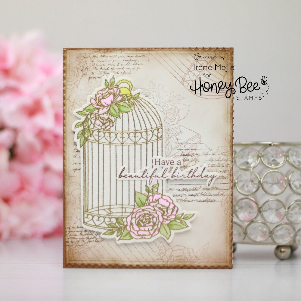 Love Is A Rose 6x8 Stamp Set - Honey Bee Stamps