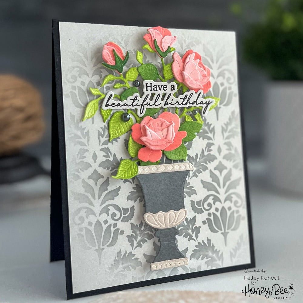 Love Is A Rose 6x8 Stamp Set - Honey Bee Stamps