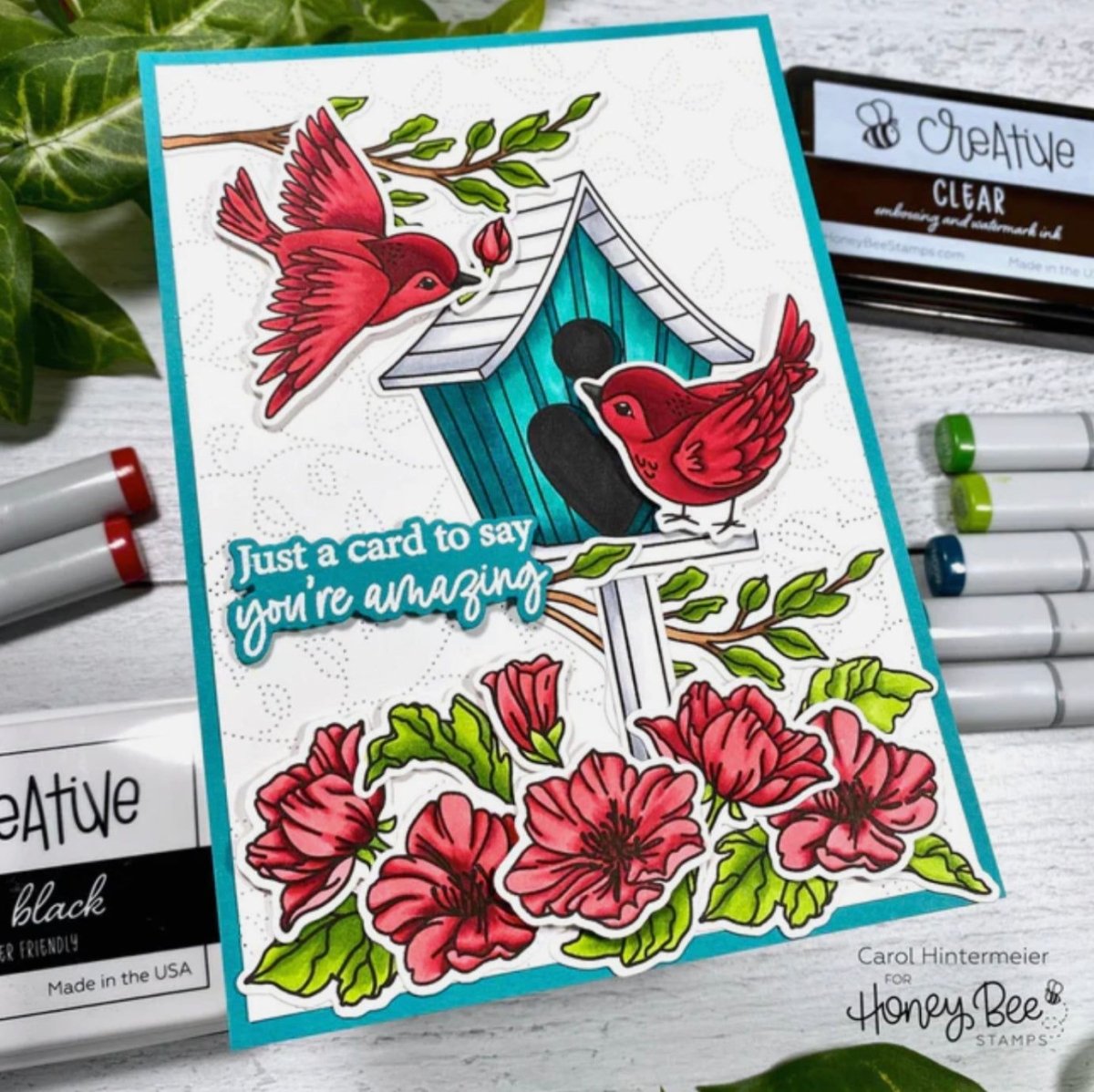 Love Is In The Air - 6x6 Photopolymer Stamp Set - Honey Bee Stamps