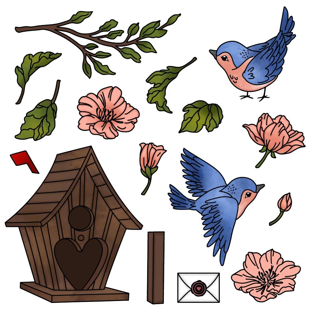 Love Is In The Air - 6x6 Photopolymer Stamp Set - Honey Bee Stamps