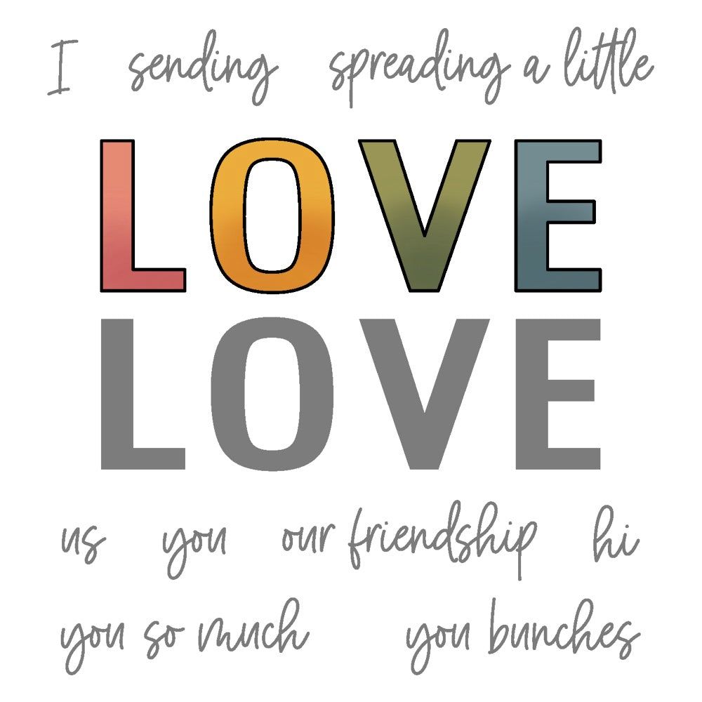 Love Love Love - 4x5 Photopolymer Stamp Set - RETIRING - Honey Bee Stamps