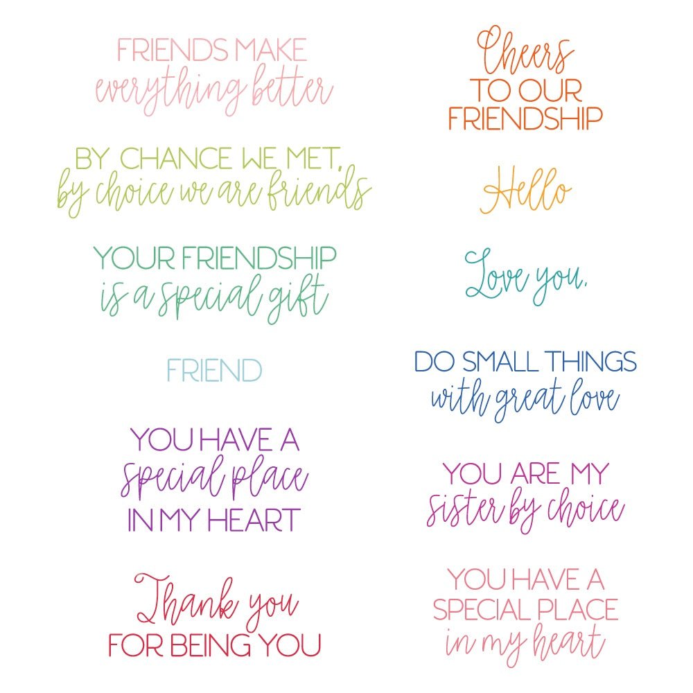 Love You, Friend - 4x6 Photopolymer Stamp Set - Honey Bee Stamps