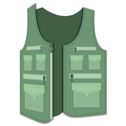 Lovely Layer: Fishing Vest A2 Card Base - Honey Cuts Stand - Alone Dies - Honey Bee Stamps