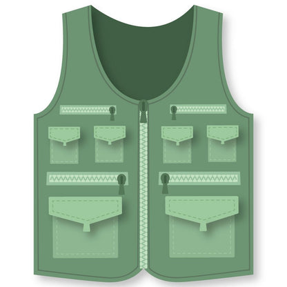 Lovely Layer: Fishing Vest A2 Card Base - Honey Cuts Stand - Alone Dies - Honey Bee Stamps