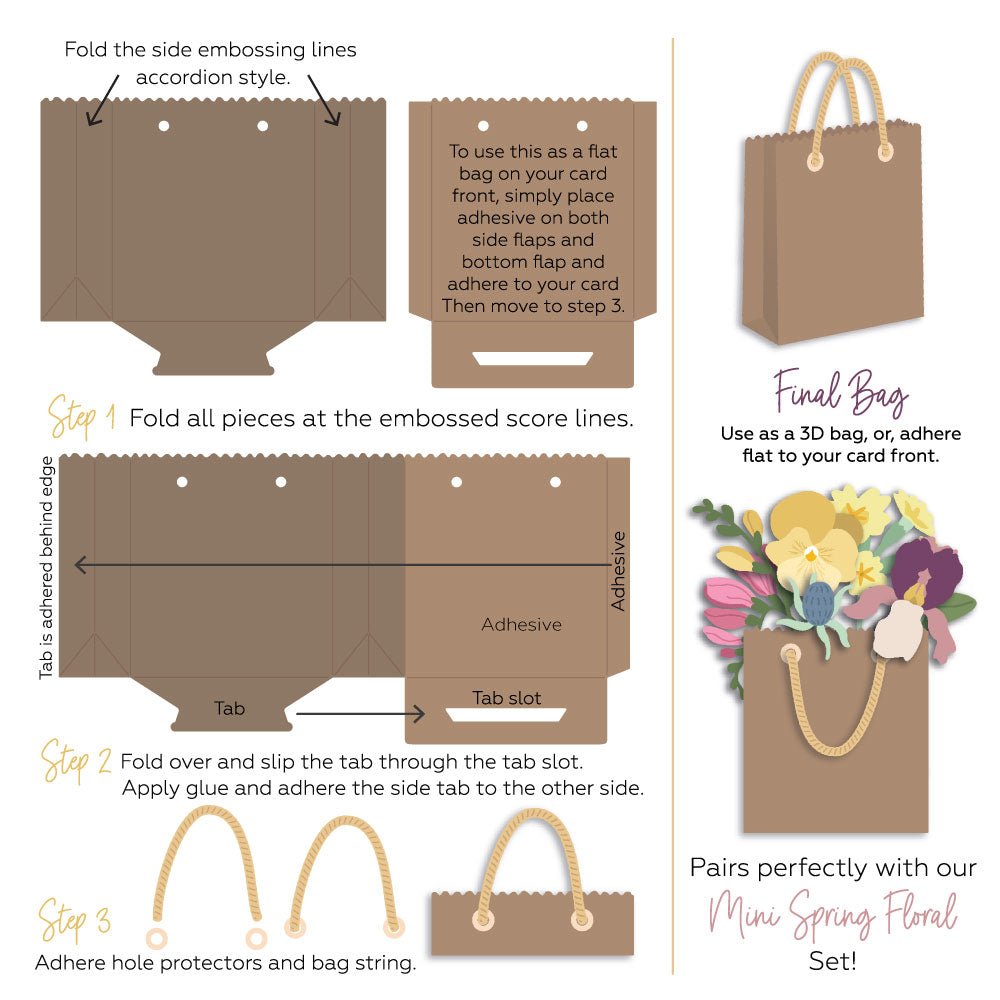 Lovely Layers: 3D Pop - Up Bag - Honey Cuts Stand - Alone Dies - Honey Bee Stamps