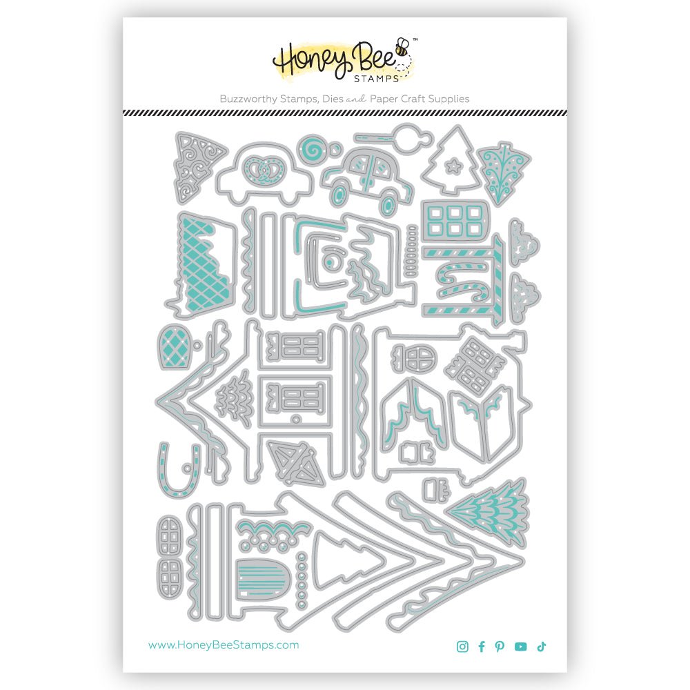 Lovely Layers: Alice's Gingerbread Lane - Honey Cuts - Stand - Alone Dies - Honey Bee Stamps