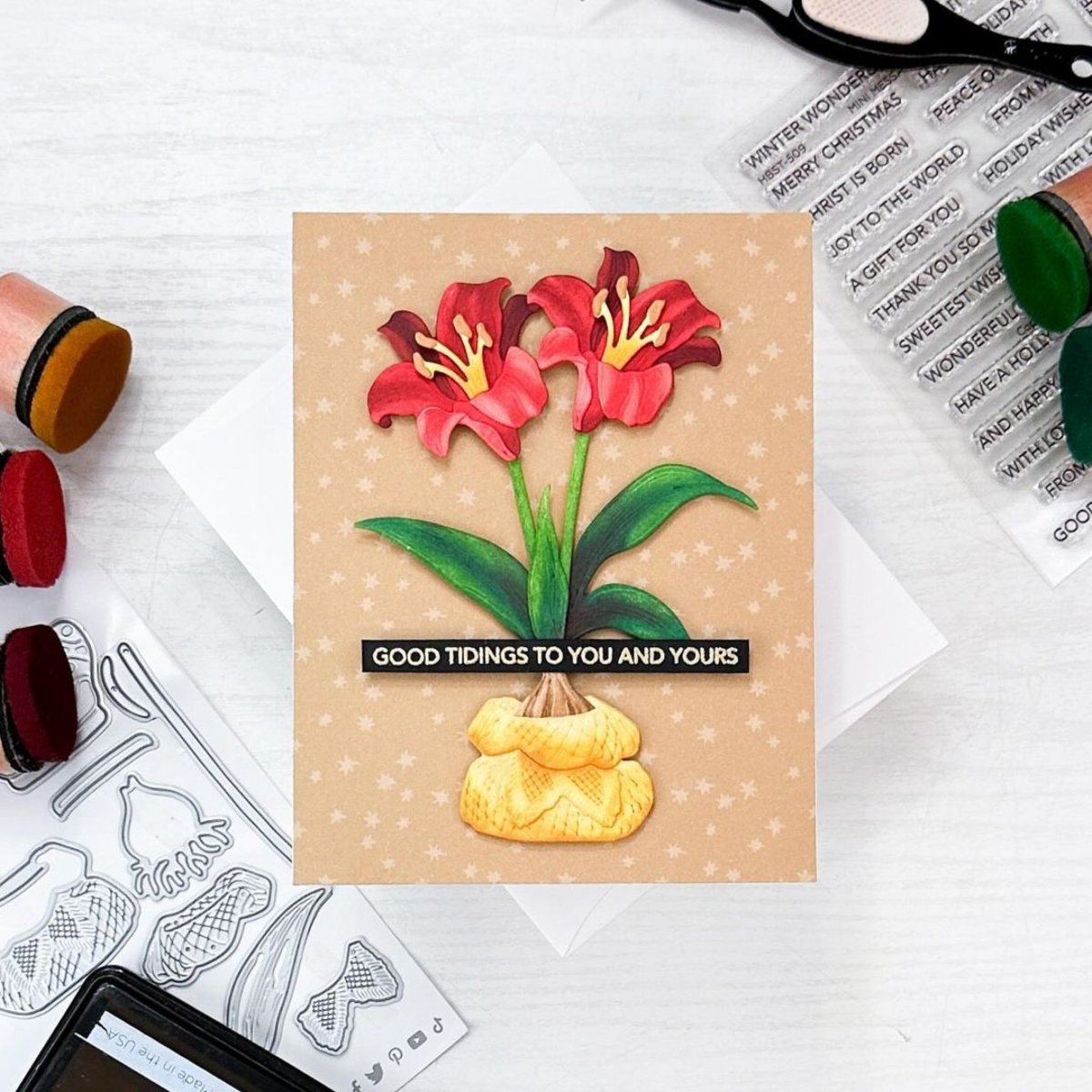 Lovely Layers: Amaryllis - Honey Cuts - Stand - Alone Dies - Honey Bee Stamps
