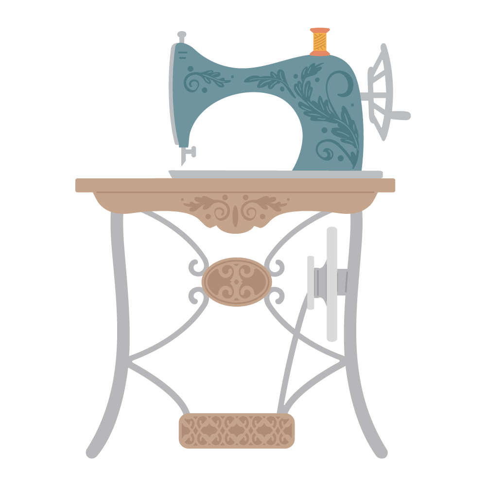 Lovely Layers: Antique Sewing Table - Honey Cuts - Stand - Alone Dies - Honey Bee Stamps