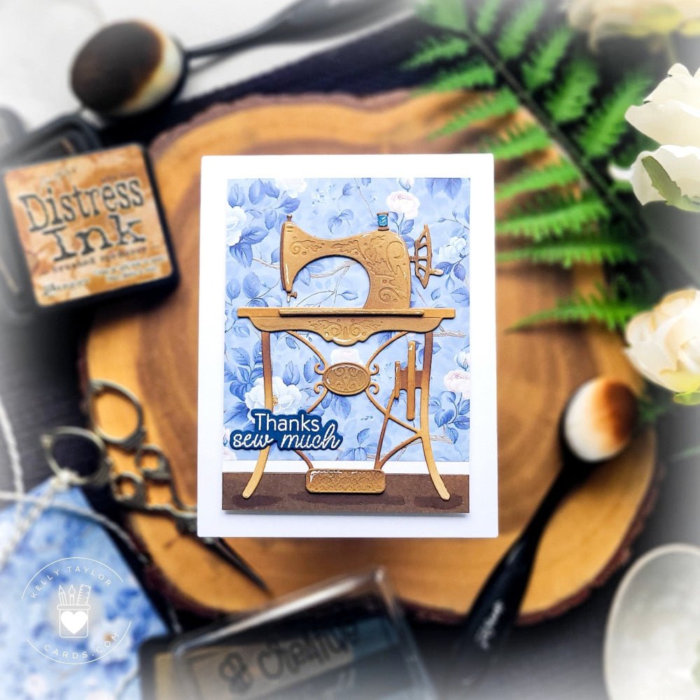 Lovely Layers: Antique Sewing Table - Honey Cuts - Stand - Alone Dies - Honey Bee Stamps