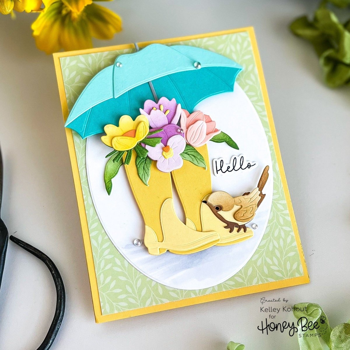 Lovely Layers: April Showers - Honey Cuts - Stand - Alone Dies - Honey Bee Stamps