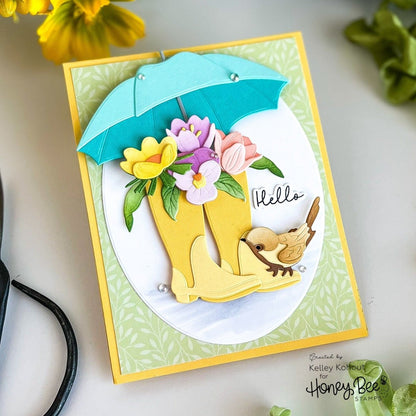 Lovely Layers: April Showers - Honey Cuts - Stand - Alone Dies - Honey Bee Stamps