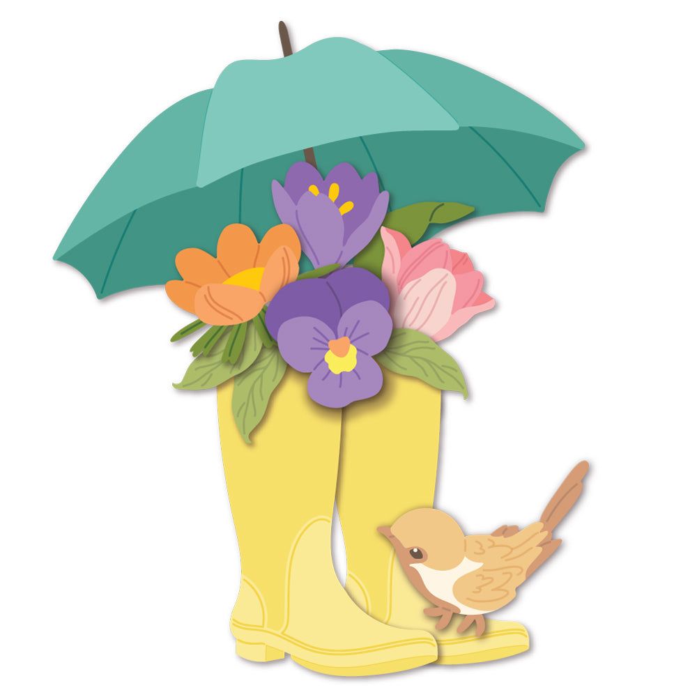 Lovely Layers: April Showers - Honey Cuts - Stand - Alone Dies - Honey Bee Stamps